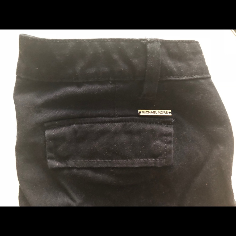 Michael Kors Black & Gold Jeggings With Side Zip - Picture 2 of 7